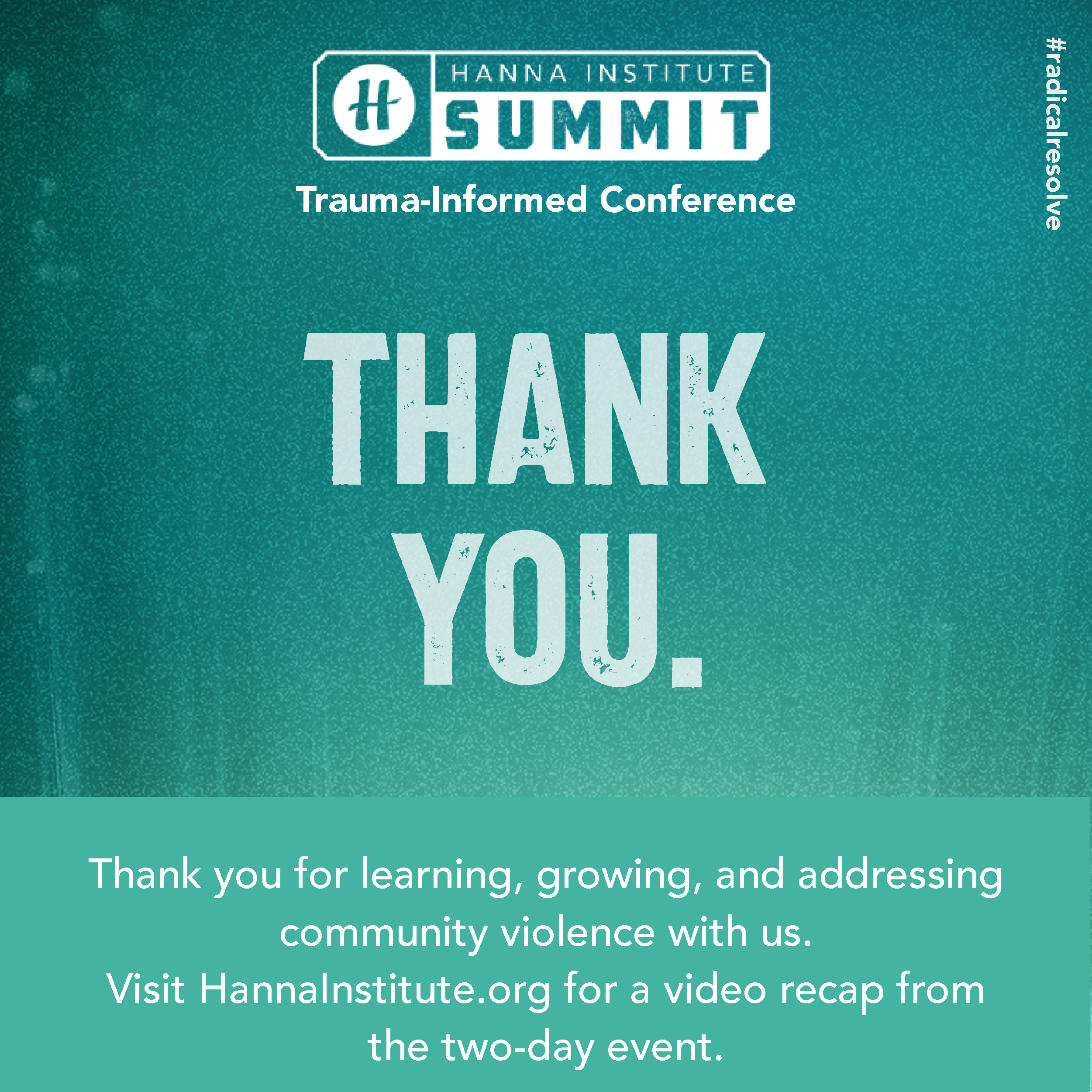 Hanna Summit Thank You